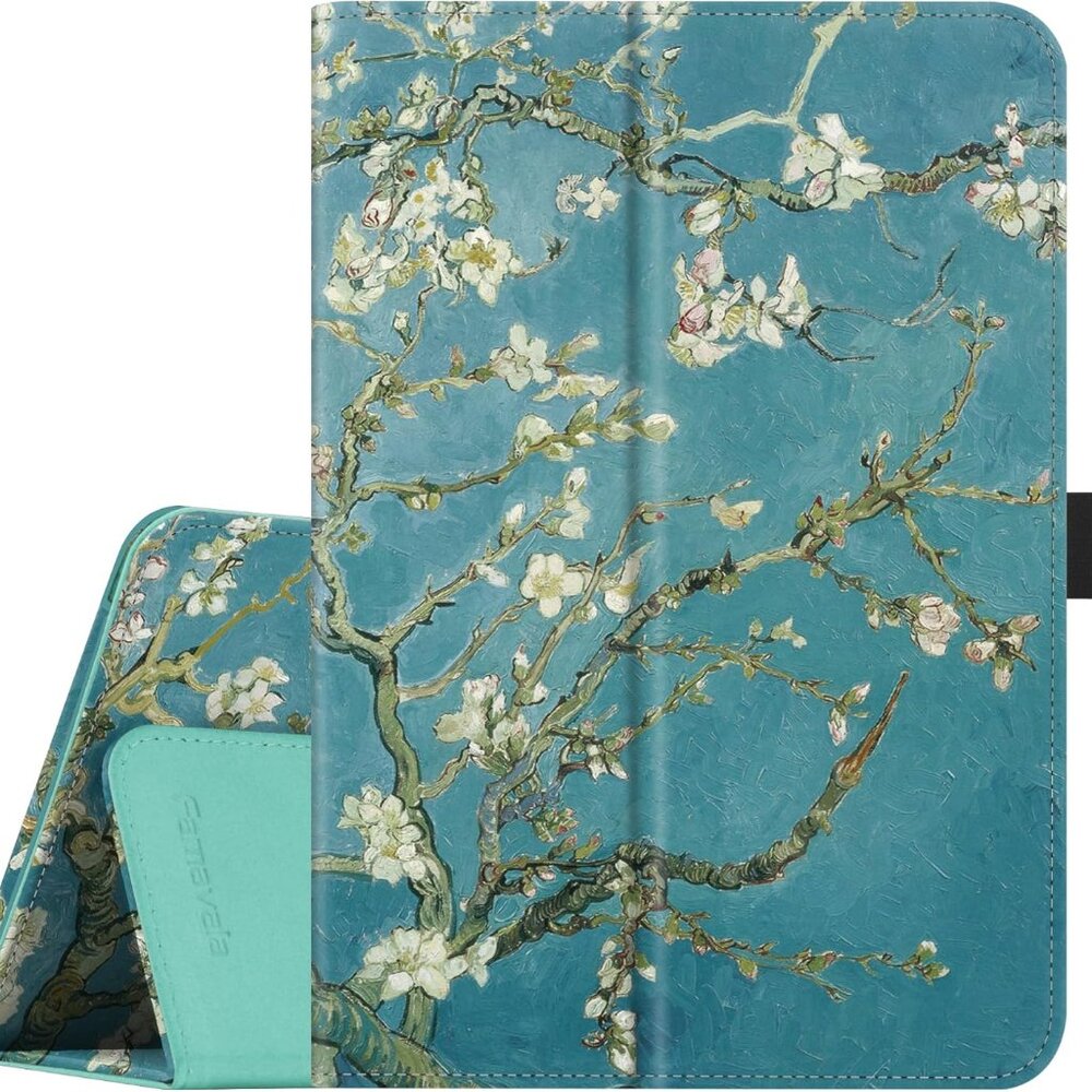 Famavala Folio Case for 7" Inch Tablet (12th Generation Apricot Flower New